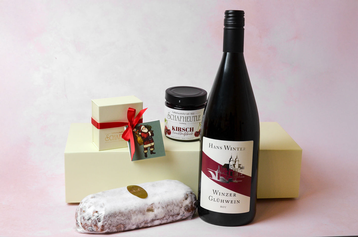 Geschenkbox mit Stollen und Winzer-Glühwein