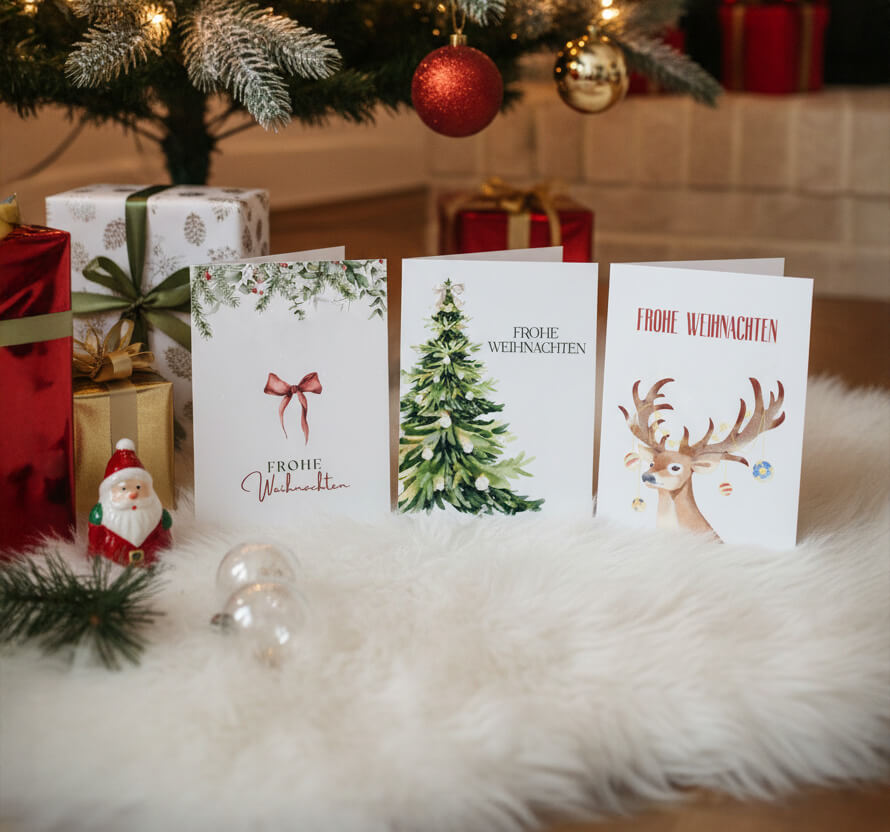 3 Christmas Greeting Cards