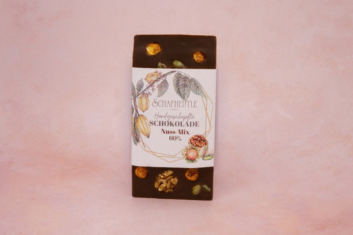 Dark chocolate with nut mix