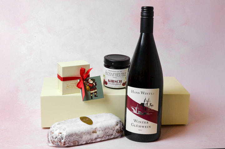 Geschenkbox mit Stollen und Winzer-Glühwein