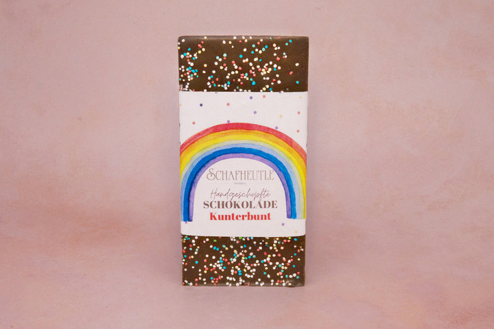 Vollmilch-Schokolade „Kunterbunt“ mit Nonpareils