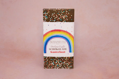 Vollmilch-Schokolade „Kunterbunt“ mit Nonpareils
