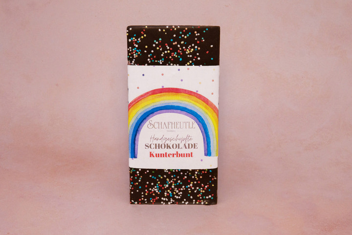 Zartbitter-Schokolade - Kunterbunt mit Nonpareils